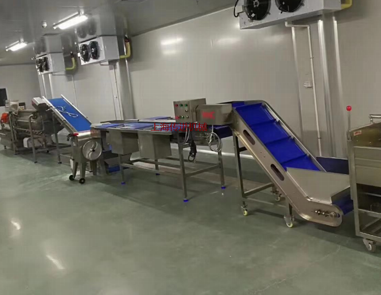 廚房配菜輸送機(jī)，蔬菜配送生產(chǎn)流水線